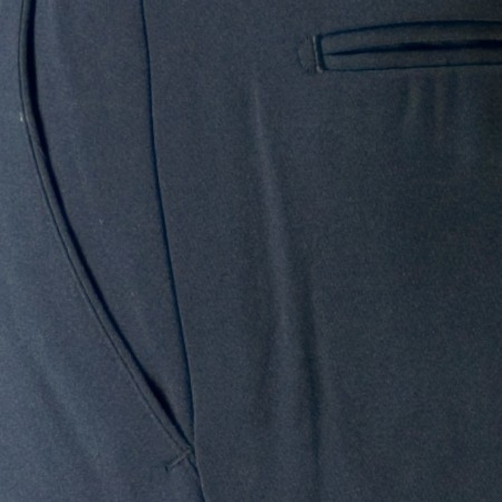 【Chinjun】正統上班族西裝褲100%免燙，平面素色藍黑-細節圖2