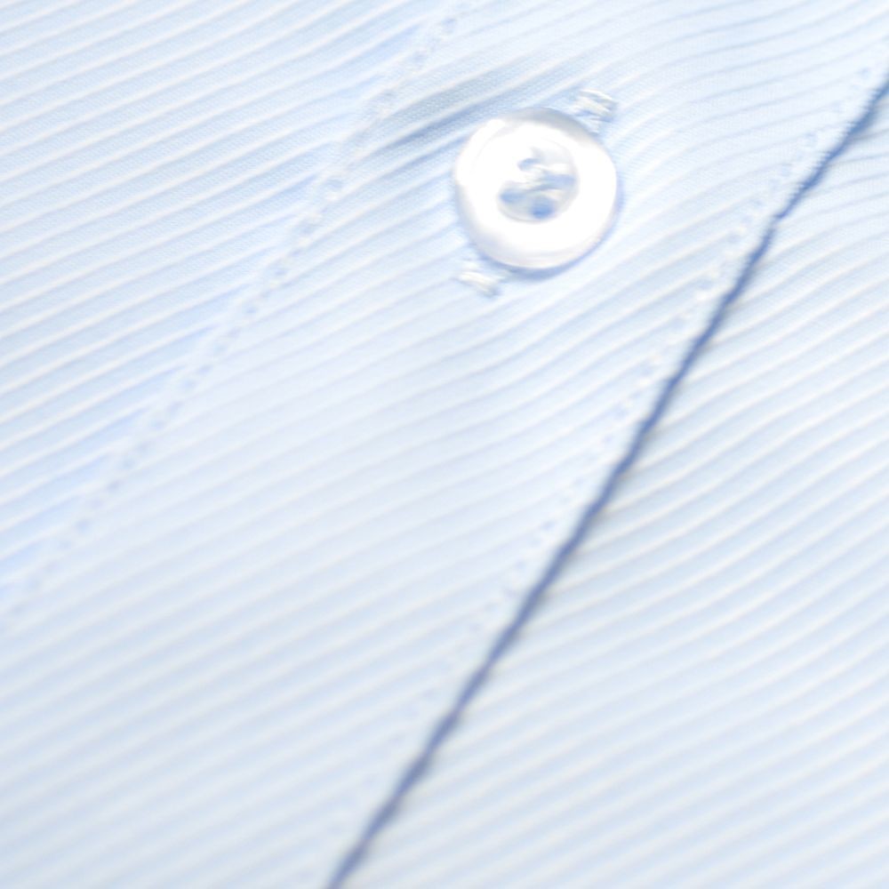 【WEISHTON】韓版修身抗皺襯衫-長袖-斜紋灰、條紋藍、斜紋藍、斜紋粉-細節圖6