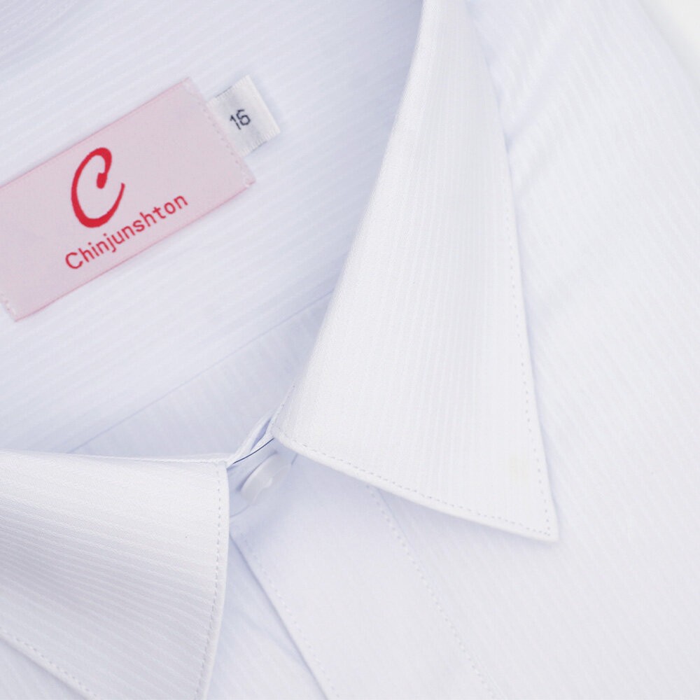 【CHINJUN】男士商務襯衫 抗皺加強 長袖 短袖 白底條紋款 520-14 s520-14 台灣現貨 男襯衫 商務-規格圖7