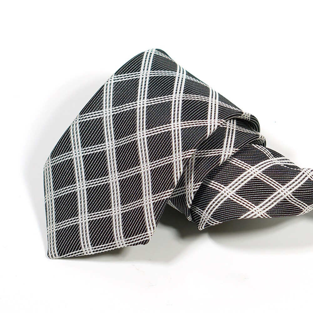 【CHINJUN】自動拉鍊領帶-劍寬7公分-窄版 台灣現貨 男襯衫 商務 口袋 硬領-規格圖2