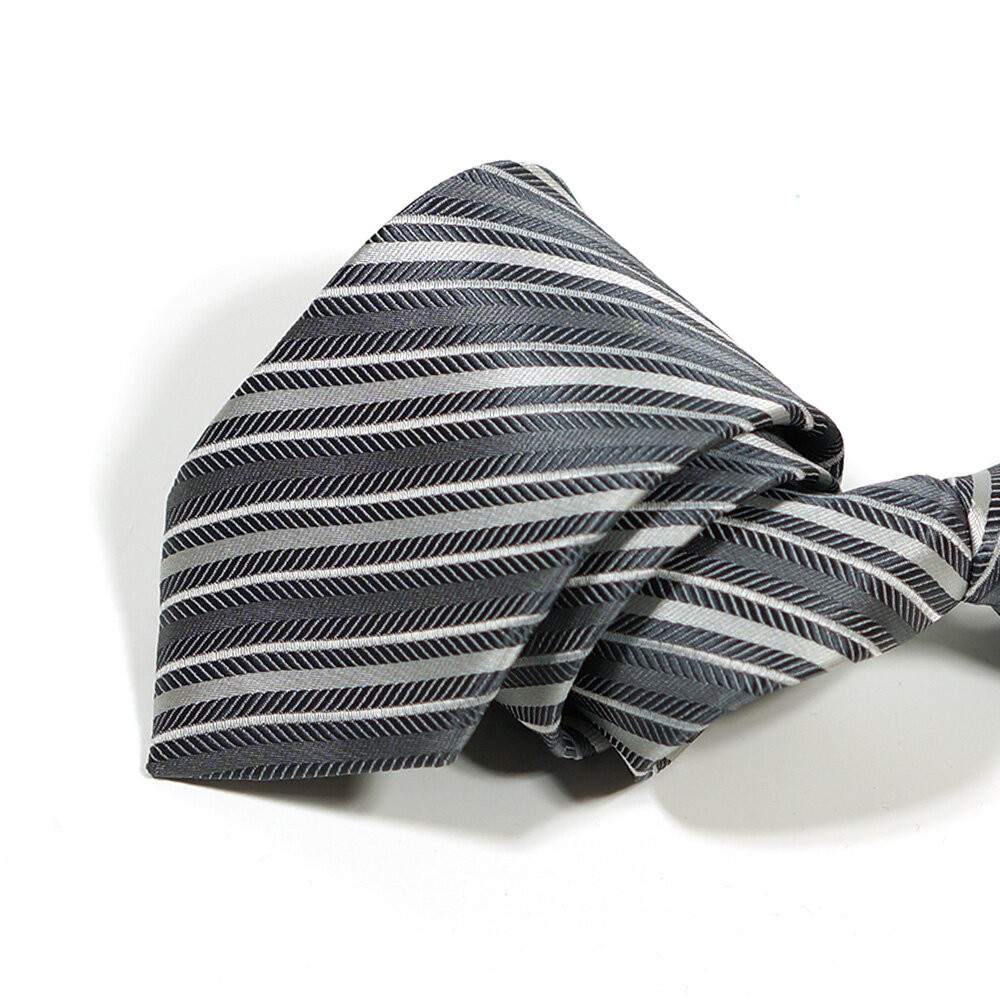 【CHINJUN】自動拉鍊領帶-劍寬7公分-窄版 台灣現貨 男襯衫 商務 口袋 硬領-規格圖2