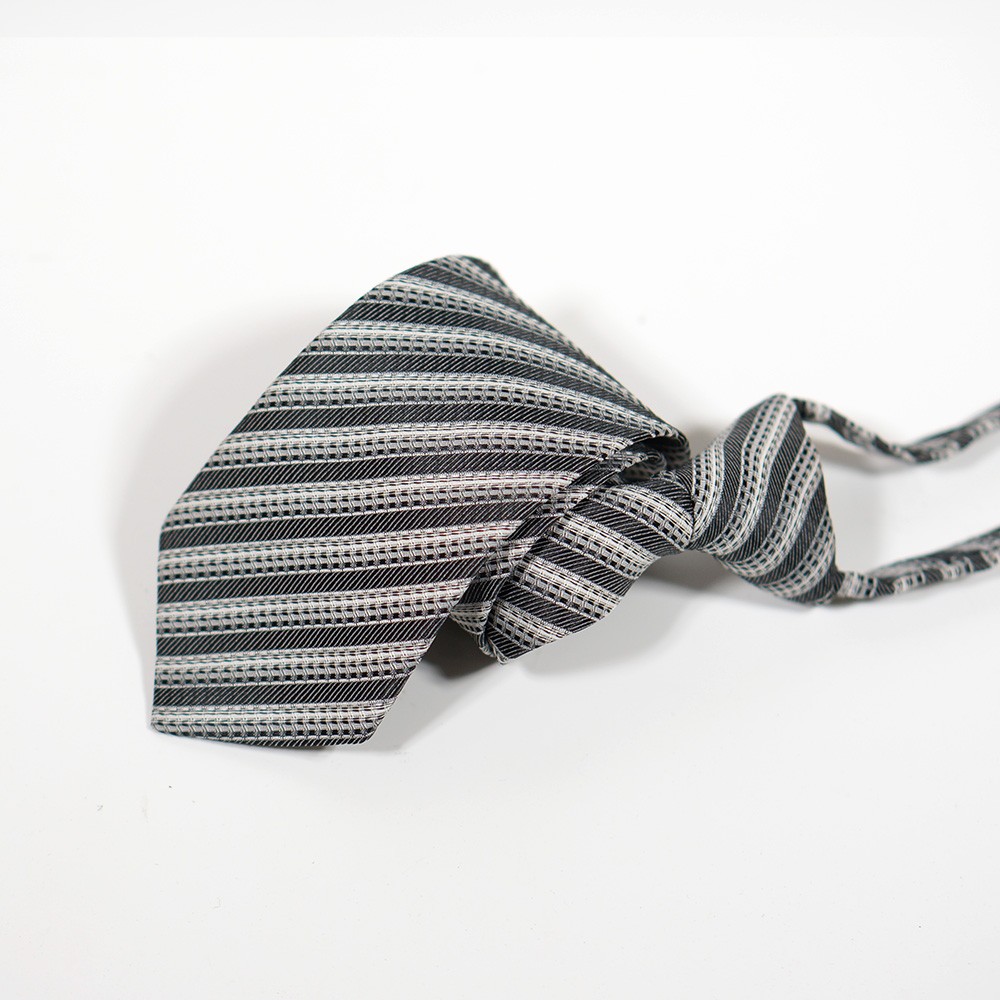 【CHINJUN】自動拉鍊領帶-劍寬7公分-窄版 台灣現貨 男襯衫 商務 口袋 硬領-規格圖2