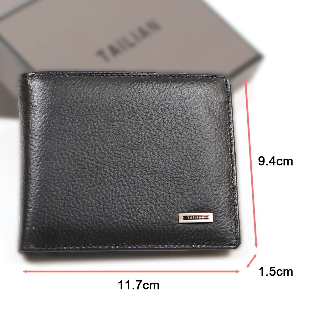 簡約質感真皮錢包 含外盒 短夾 男士 男用皮夾 送禮-細節圖5