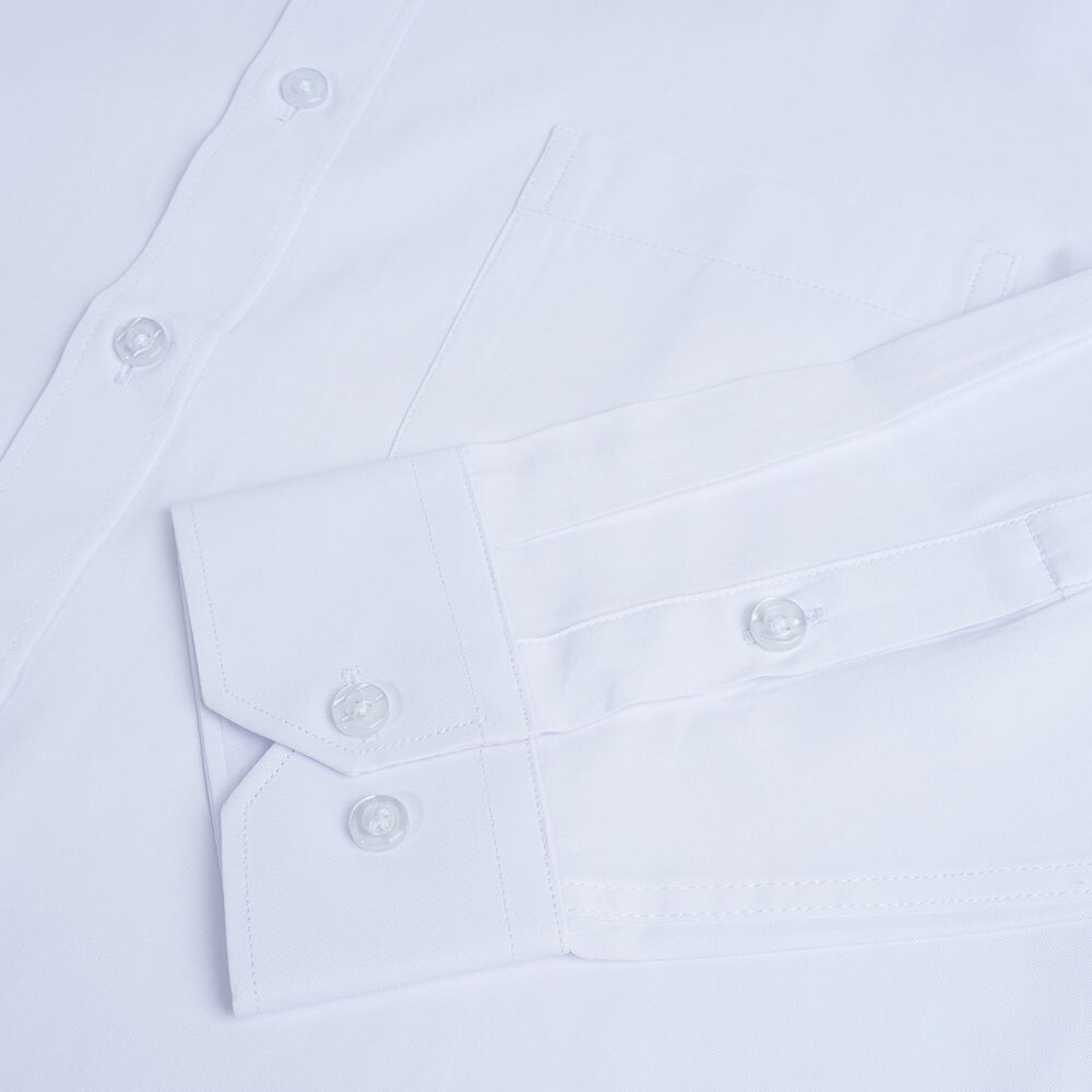 【CHINJUN/65系列】修身機能舒適襯衫-長袖、白色素面、Slim6502-細節圖4