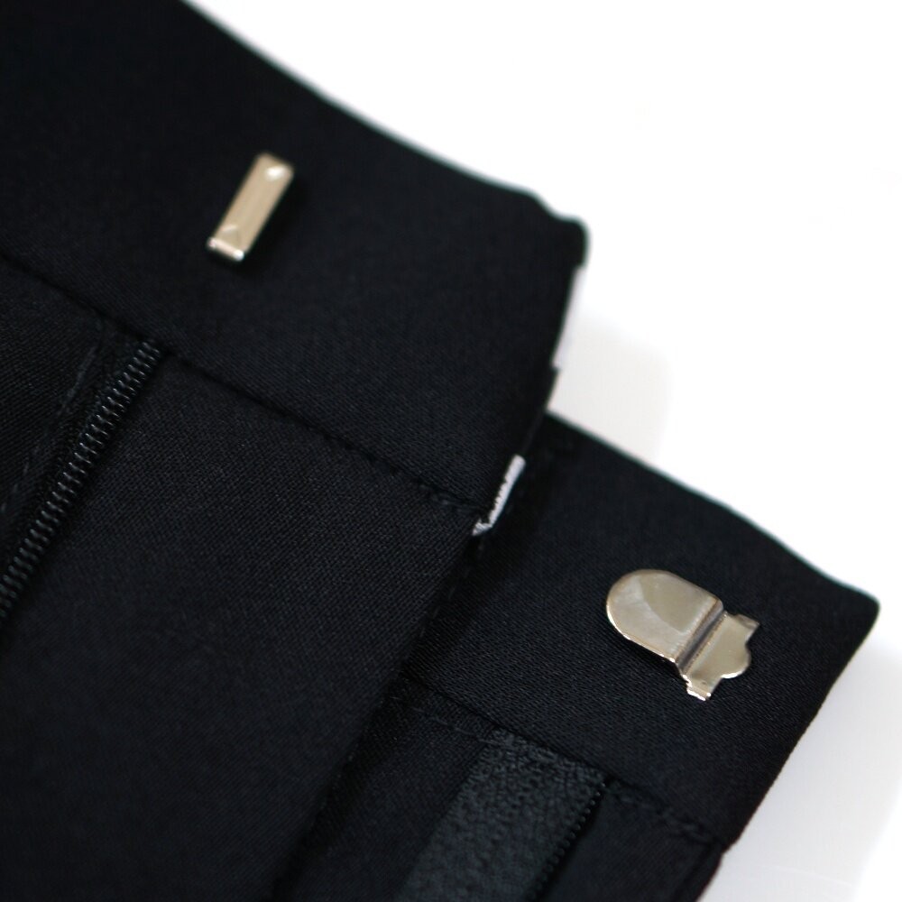 【Chinjun】正統高腰西裝褲 100%免燙，打折素色深藍黑-細節圖6