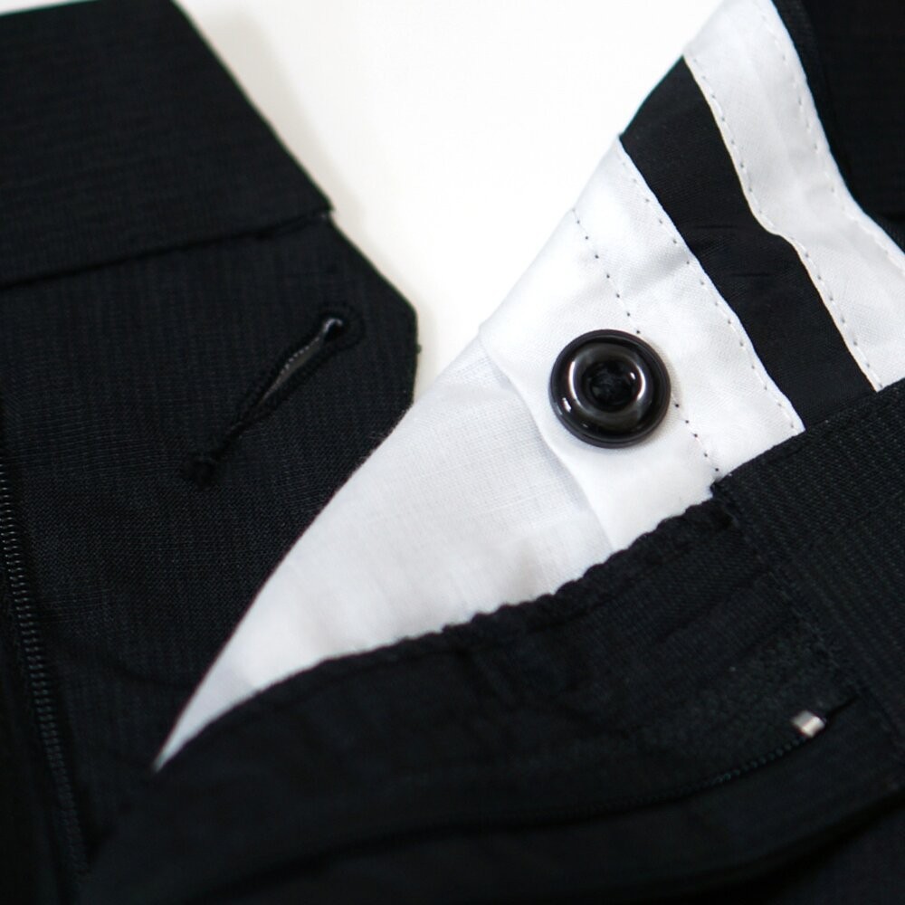 【Chinjun】正統高腰西裝褲 100%免燙、平面條紋款-細節圖5