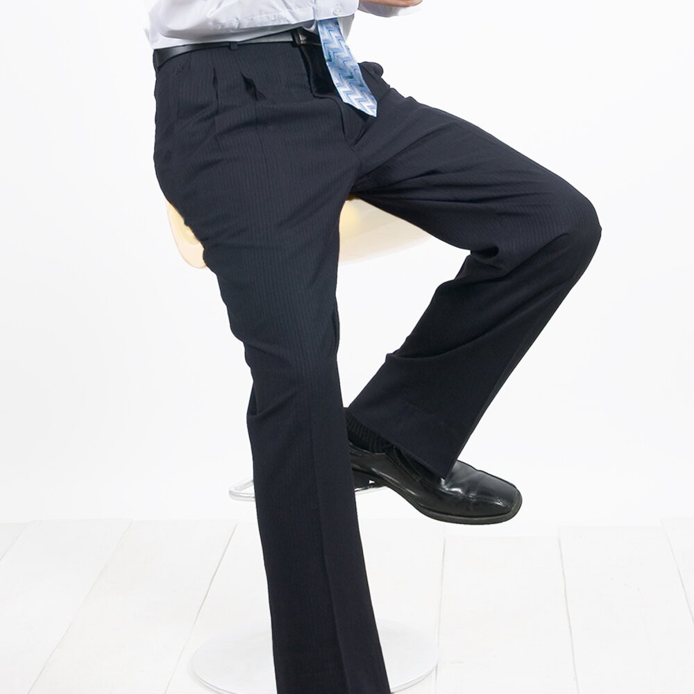 【Chinjun】正統高腰西裝褲 100%免燙 打摺設計 秋冬款 直筒 商務 打折-規格圖7