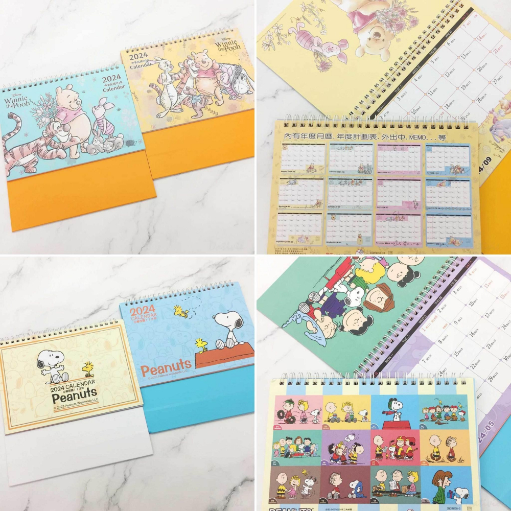 迪士尼 DISNEY 正版授權 台灣百貨 2024三角桌曆 隨機出貨 不挑款式-細節圖2