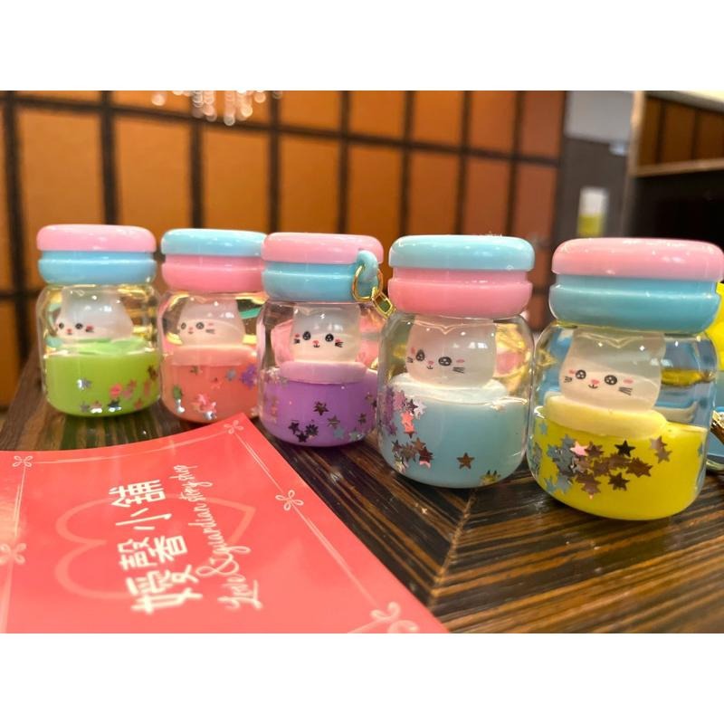 ❤️嬡馨小舖❤️貓咪漂浮瓶 可愛鑰匙圈 鑰匙扣 書包吊飾 飾品 裝飾 馬卡龍流沙 吊飾 包包吊飾 掛件台灣現貨 實物拍攝-細節圖2