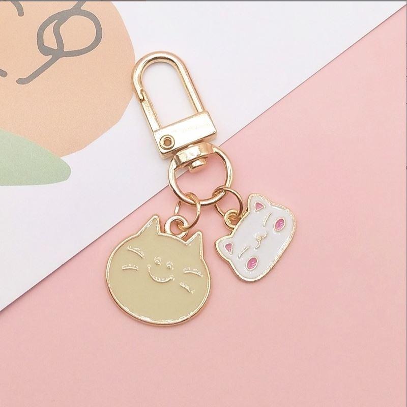 台灣現貨❤️嬡馨小舖❤️可愛日系金屬扣 鑰匙扣 吉祥如意 金屬鑰匙圈 掛件 簡約掛飾 書包掛飾 包包掛飾-細節圖6