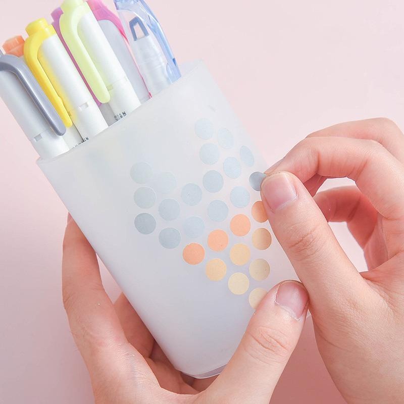 ❤️嬡馨小舖❤️莫蘭迪 色系圓點 紙膠帶 裝飾膠帶 手帳咕卡 裝飾用品 邊框裝飾 手帳禮盒 手帳本禮盒 手帳組 台灣現貨-細節圖6