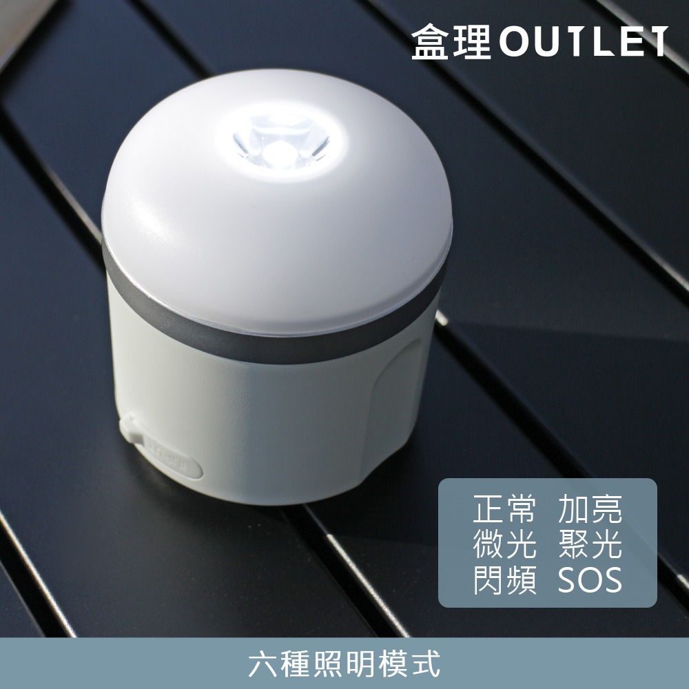 台灣現貨 白色露營燈附掛鈎 支援USB充電 盒理OUTLET-細節圖3