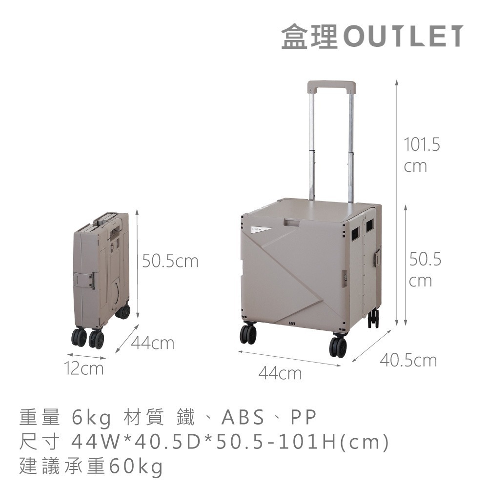 現貨🚚旗艦級摺疊購物車-多色可選/可斜拉/附杯架-盒理OUTLET-細節圖7