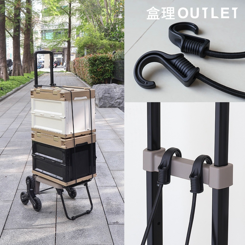 爬梯輪摺疊手拉車-卡其色-盒理OUTLET-細節圖7