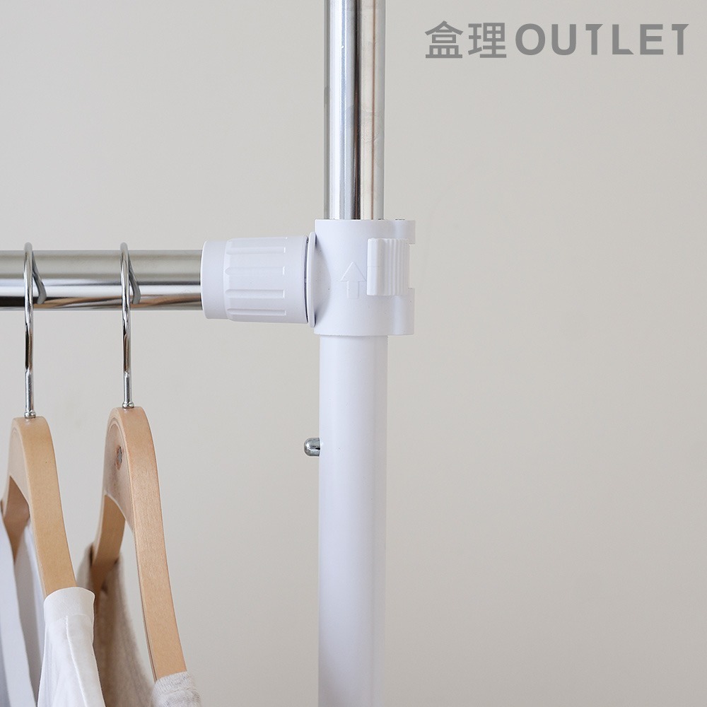 外銷歐美 台灣製 雙層升降吊衣架-白 兩款可選 -盒理OUTLET-細節圖5