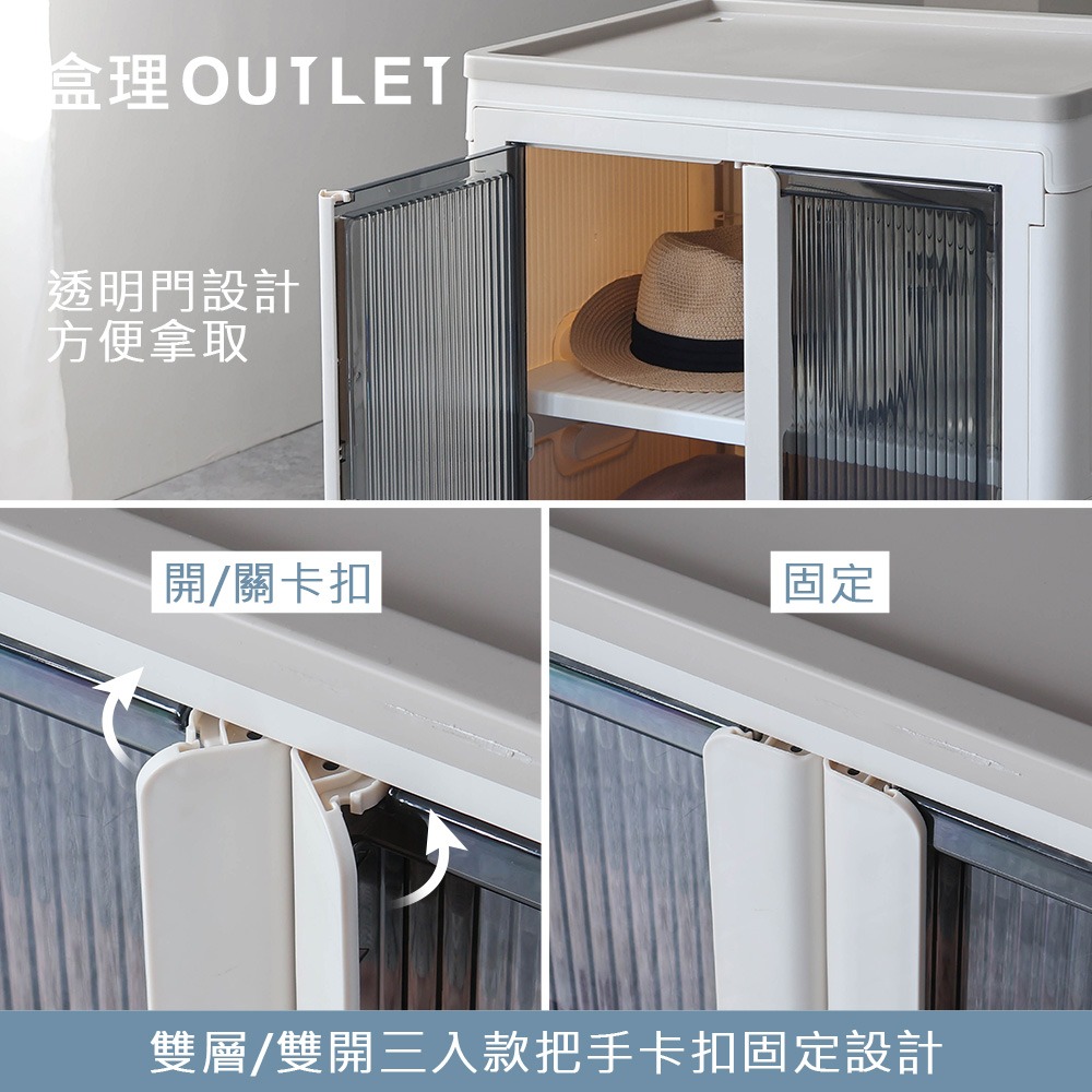 大容量收納箱/雙開前開 附輪大容量整理箱 收納箱_盒理OUTLET-細節圖4