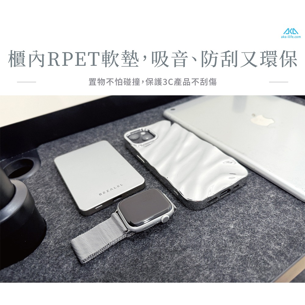 AKA 移動升活櫃 邊桌 白/黑_盒理OUTLET-細節圖9
