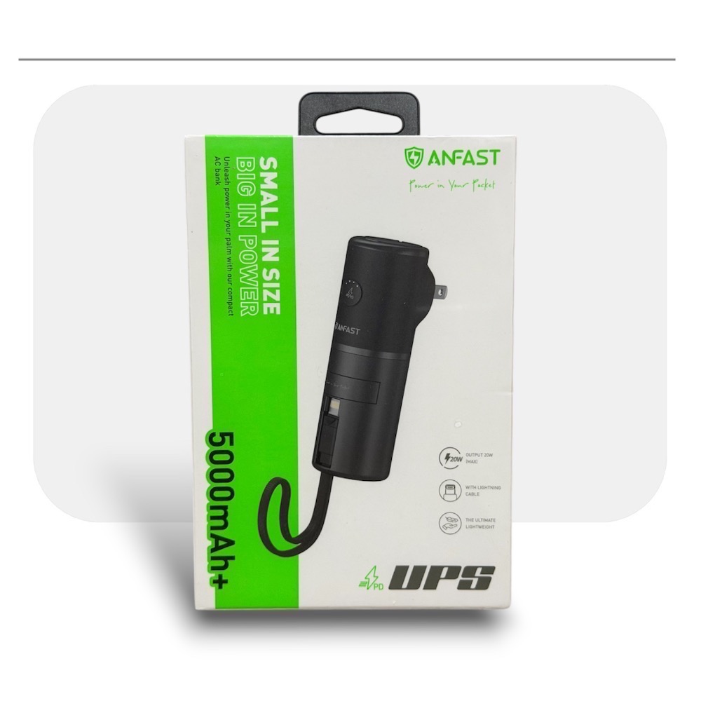 ⚠️全館免運 假日出貨 Anfast 帶線AC行動電源充電器 帶線行動電源 帶插頭行動電源 能量棒行動電源-規格圖5