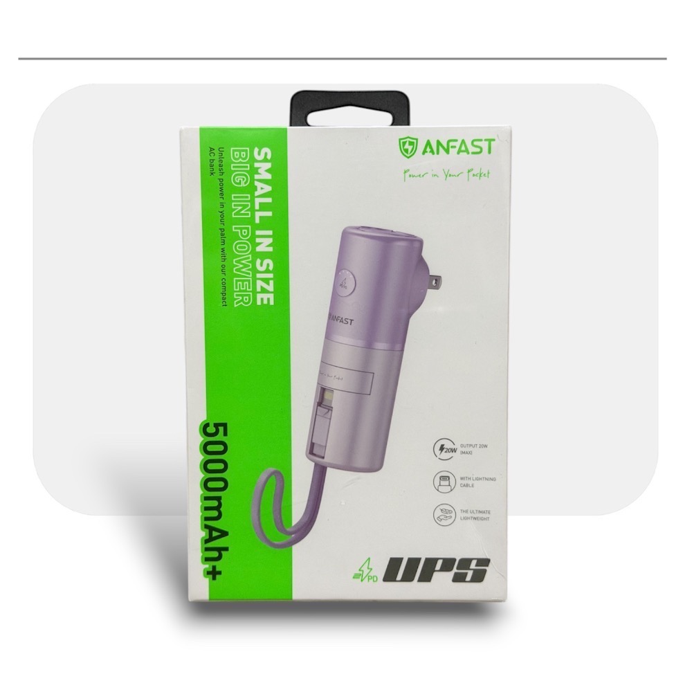 ⚠️全館免運 假日出貨 Anfast 帶線AC行動電源充電器 帶線行動電源 帶插頭行動電源 能量棒行動電源-規格圖8