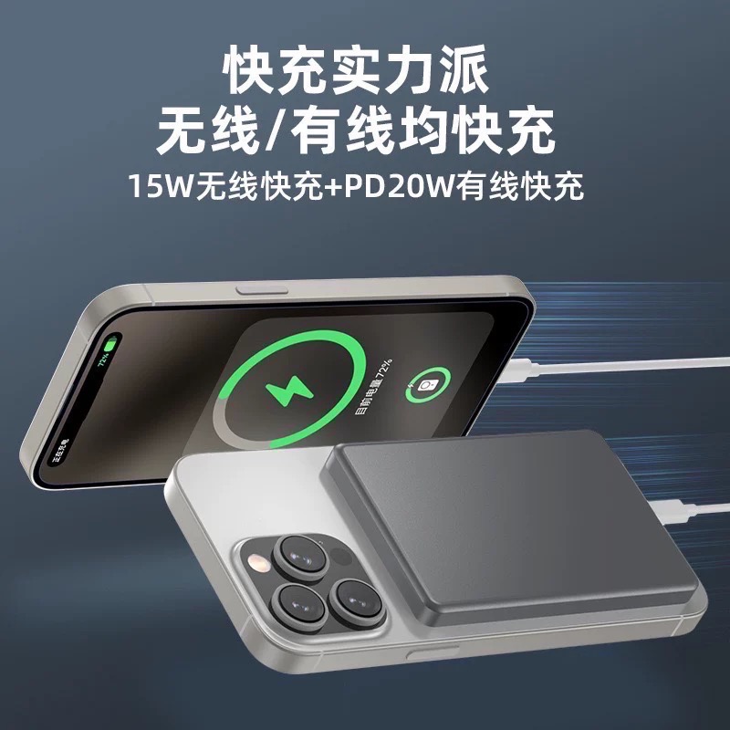 ⚠️全館免運 假日出貨 鋁合金磁吸行動電源-細節圖4