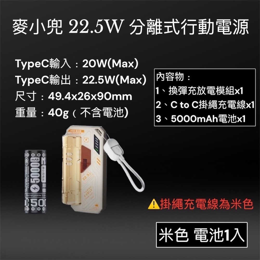 ⚠️全館免運 假日出貨 麥小兜 換彈行動電源 可換電池行動電源 電池充電器 21700充電器 21700行動電源-規格圖9
