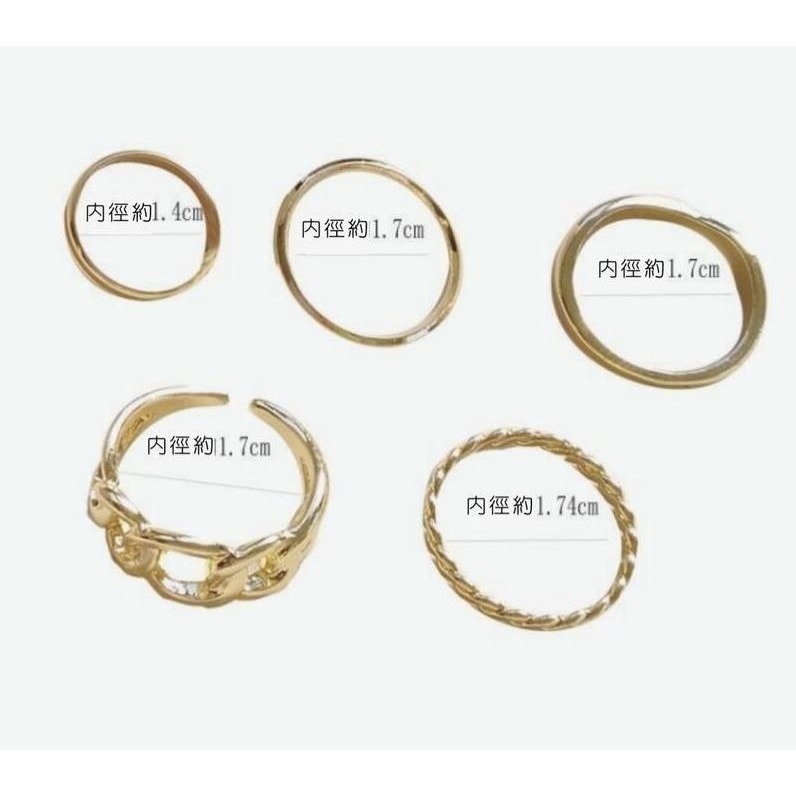 ♛ROSEMAYR♛[SG-0005] 歐美系 冷淡風 金屬感戒指組 現貨-銀-細節圖5