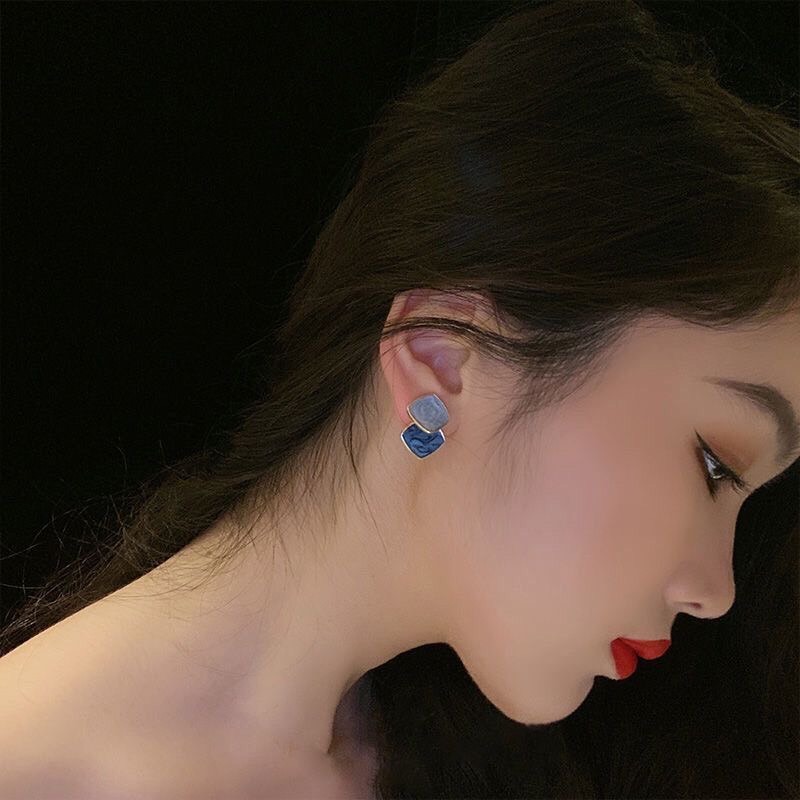 ♛ROSEMAYR♛ S925銀針 復古優雅 雙色幾何耳環-細節圖4