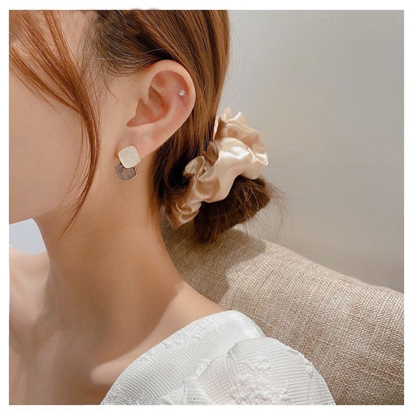 ♛ROSEMAYR♛ S925銀針 復古優雅 雙色幾何耳環-細節圖5