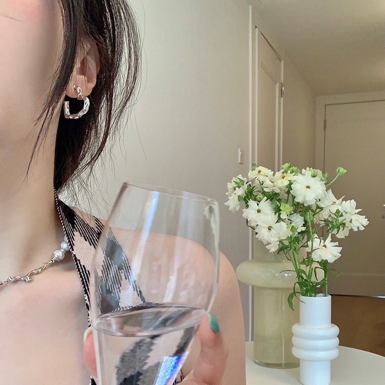 ♛ROSEMAYR♛[HU-0069] 韓系冷淡風 竹節愛心耳釦 耳環-細節圖2