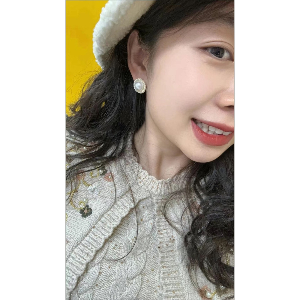 ♛ROSEMAYR♛[CR-0008] 韓版 優雅王妃 復古珍珠耳釘 耳環-細節圖3