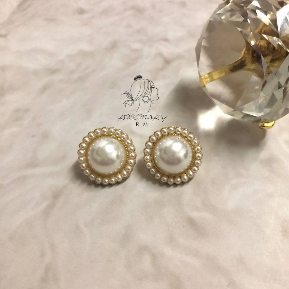 ♛ROSEMAYR♛[CR-0008] 韓版 優雅王妃 復古珍珠耳釘 耳環-細節圖5