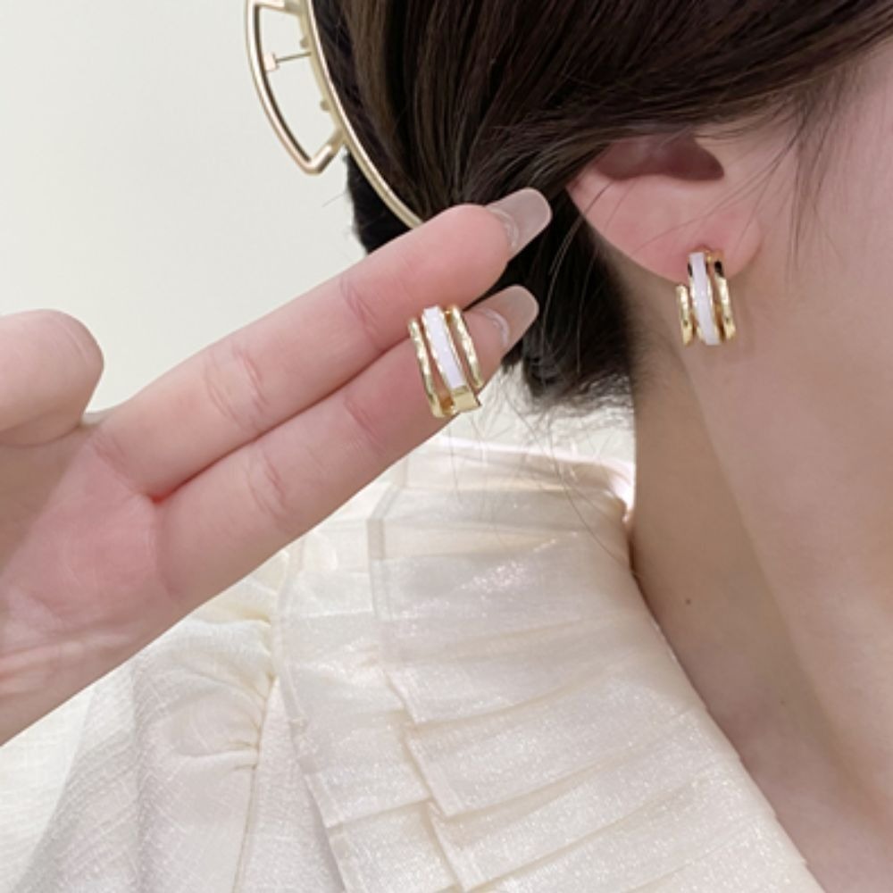 ♛ROSEMAYR♛[CR-0026] 韓版 個性女孩 復古半圓耳環-細節圖2
