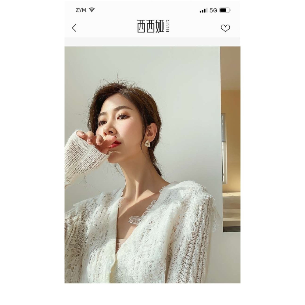 ♛ROSEMAYR♛[LX-0053] 日系 清新甜美女孩 奶油白三角耳釘 耳環-細節圖6