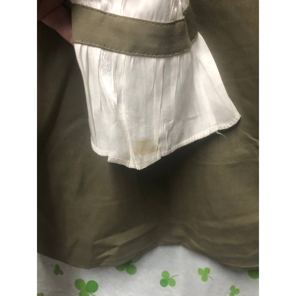 ♛ROSEMAYR♛廠商寄賣-韓系 氣質女神拼接荷葉袖假兩件洋裝/襯衫 (瑕疵)-細節圖6