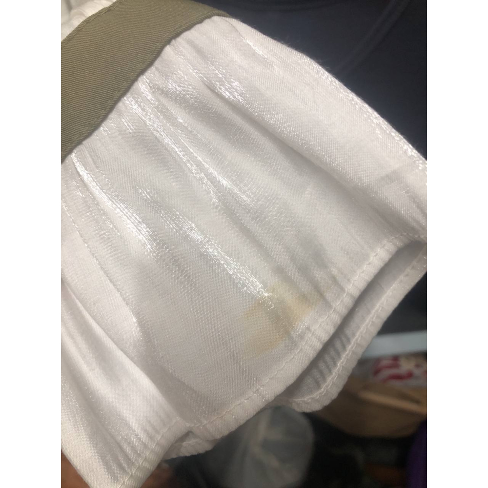 ♛ROSEMAYR♛廠商寄賣-韓系 氣質女神拼接荷葉袖假兩件洋裝/襯衫 (瑕疵)-細節圖5