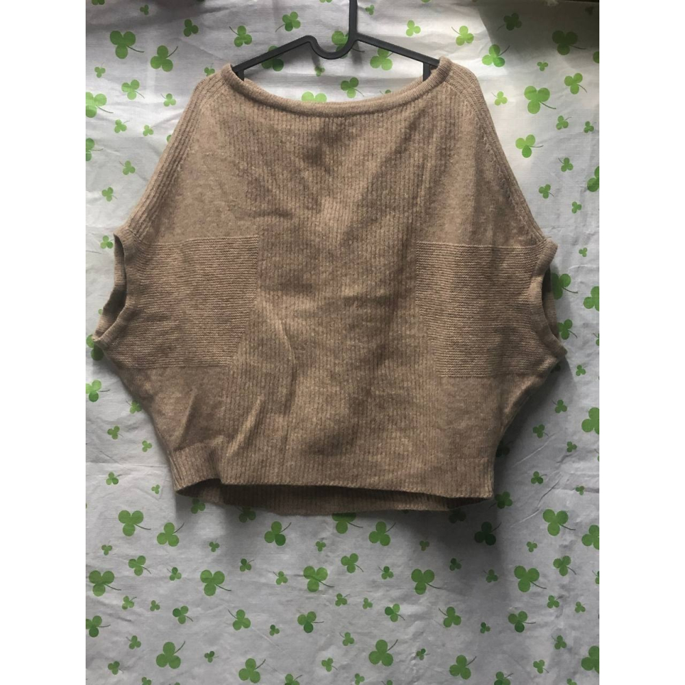 ♛ROSEMAYR♛廠商寄賣-奶茶色針織蝙蝠袖上衣-細節圖2