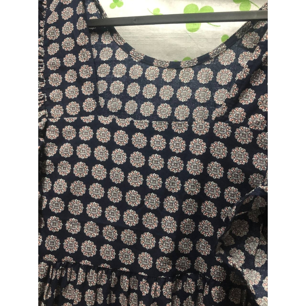 ♛ROSEMAYR♛廠商寄賣-韓版復古甜美女孩荷葉袖連身長裙-細節圖4