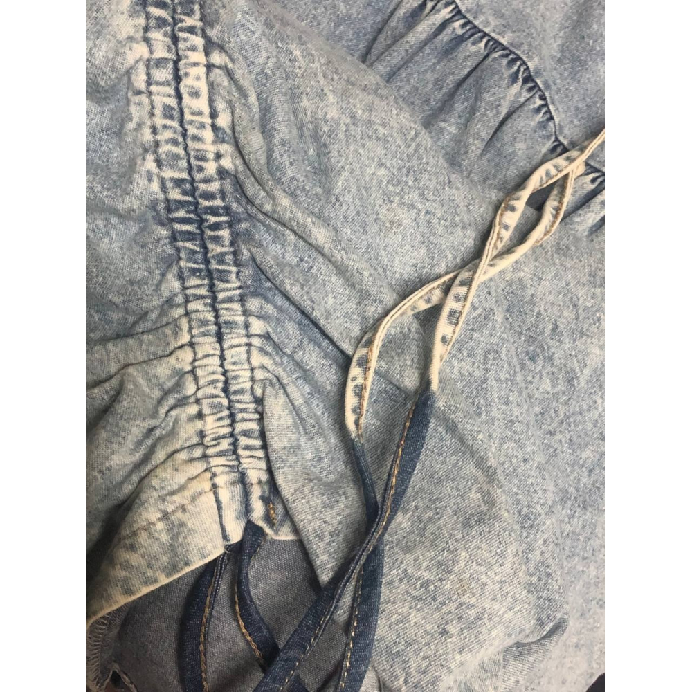 ♛ROSEMAYR♛廠商寄賣-韓版水洗做舊牛仔甜美小性感包臀連身裙-細節圖3