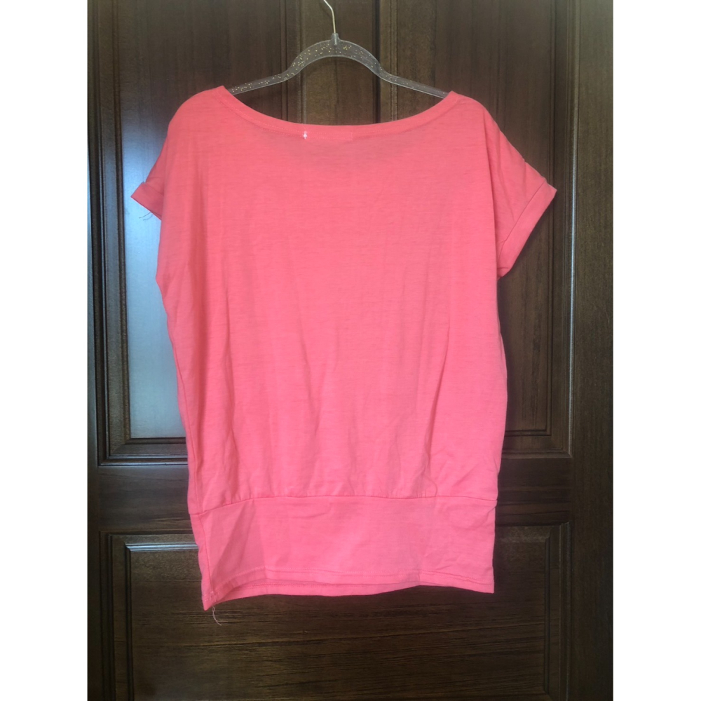 ♛ROSEMAYR♛廠商寄賣-A02-008-鑲鑽粉橘短袖上衣-細節圖2