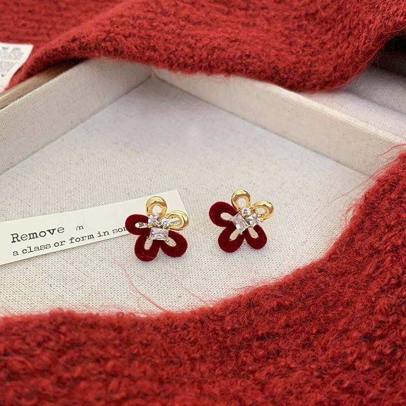 ♛ROSEMAYR♛[預購款] S925銀針 韓系輕奢高級感植絨耳針/耳夾 耳環-細節圖6