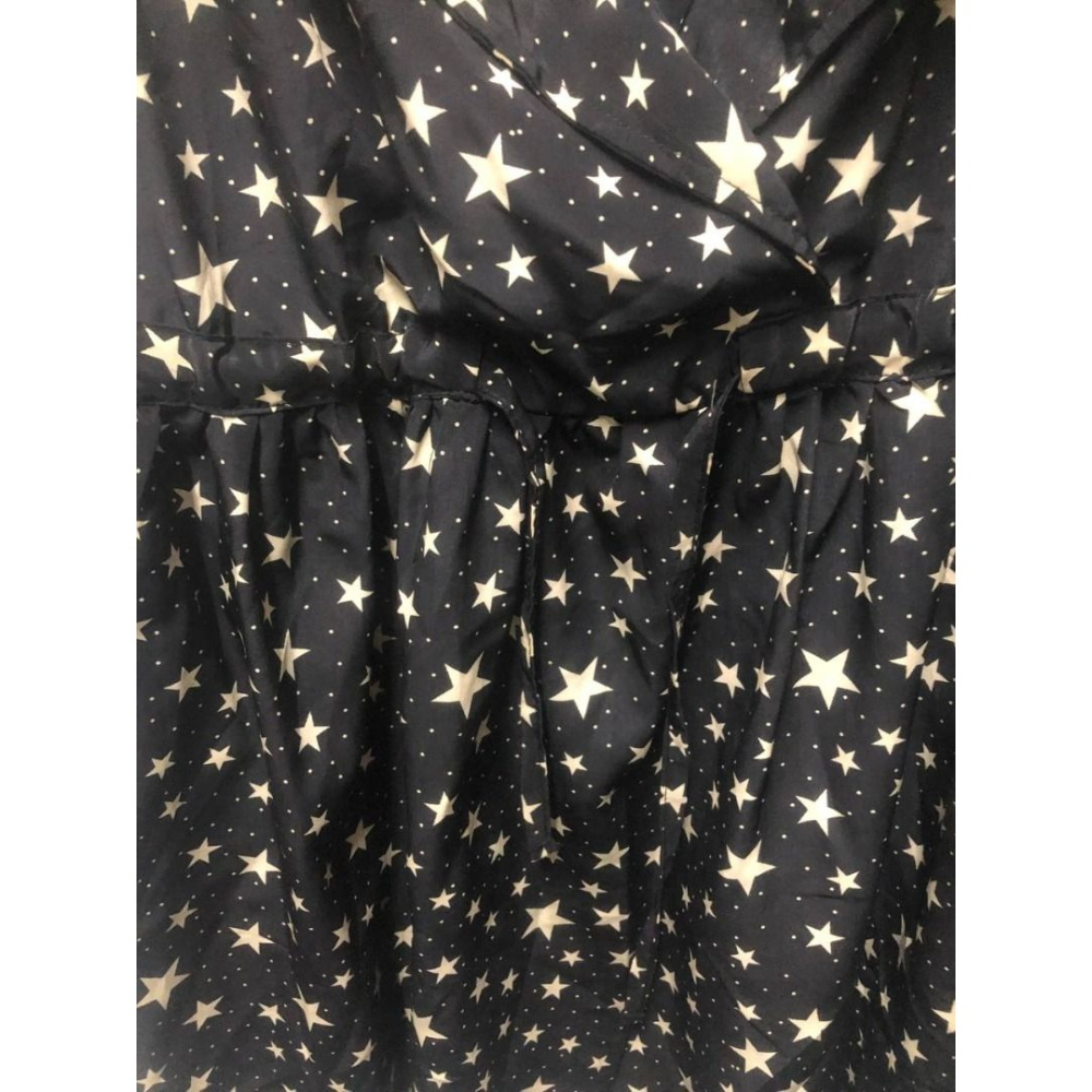 ♛ROSEMAYR♛廠商寄賣-Z2371雪紡紗滿版星星腰間抽繩連身裙-細節圖3