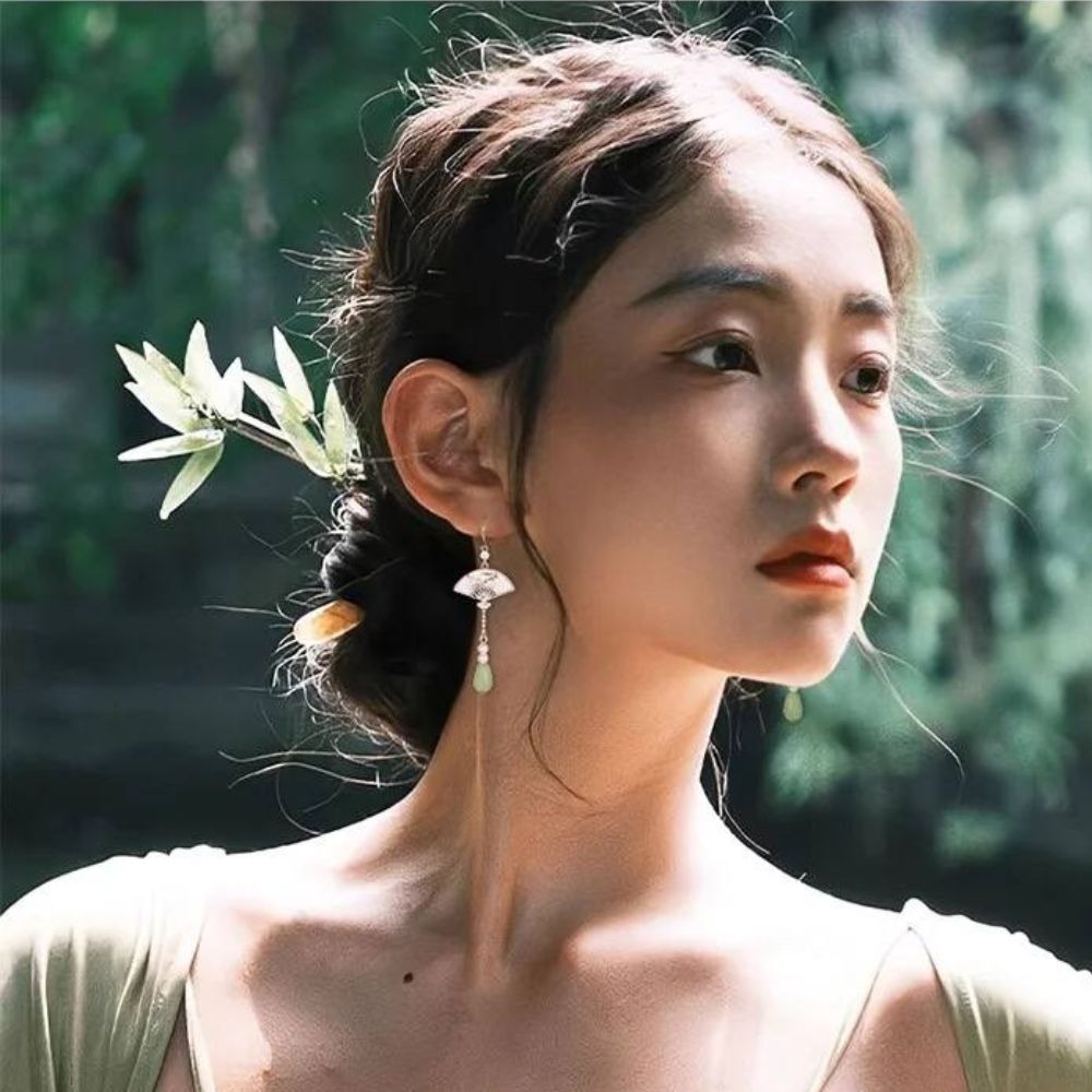 ♛ROSEMAYR♛[預購款] 古風新中式摺扇耳環-細節圖2