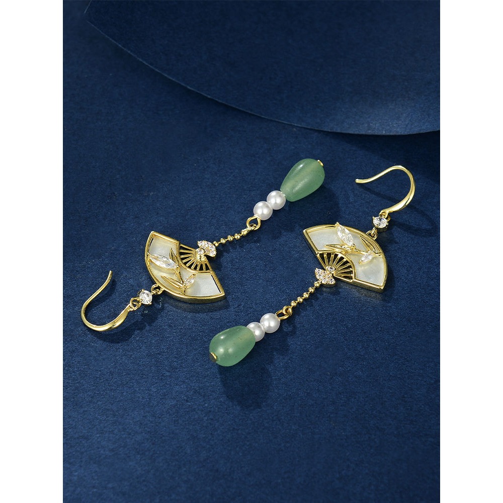 ♛ROSEMAYR♛[預購款] 古風新中式摺扇耳環-細節圖7