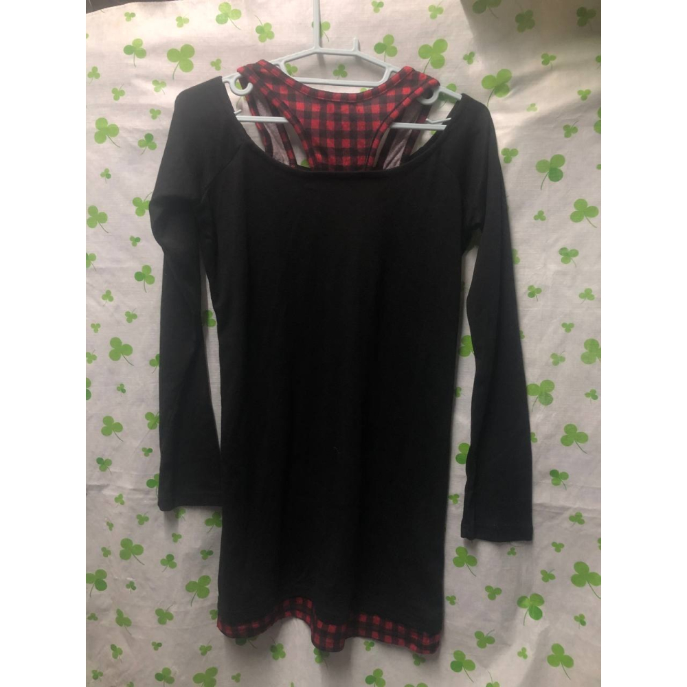 ♛ROSEMAYR♛廠商寄賣-中大尺碼 假兩件長袖上衣-細節圖2