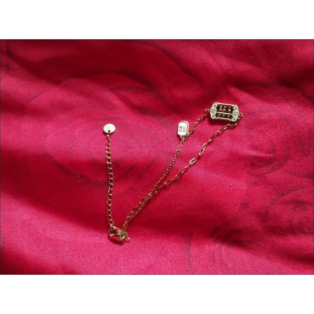 ♛ROSEMAYR♛[預購款] 新中式福字算盤腳鏈-細節圖2