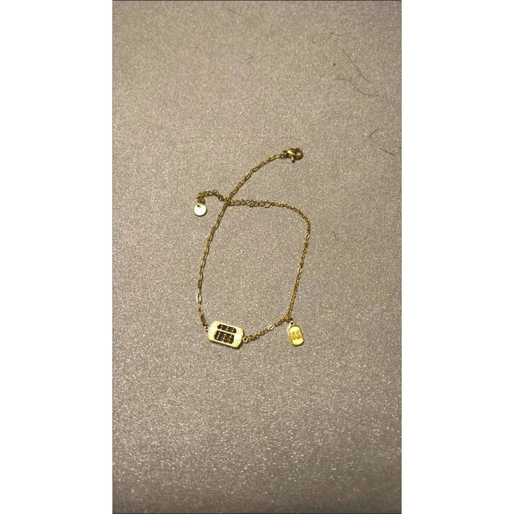 ♛ROSEMAYR♛[預購款] 新中式福字算盤腳鏈-細節圖3