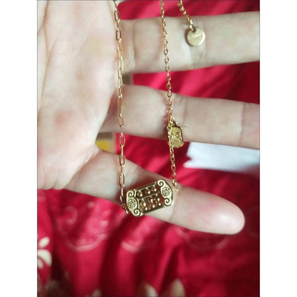 ♛ROSEMAYR♛[預購款] 新中式福字算盤腳鏈-細節圖4