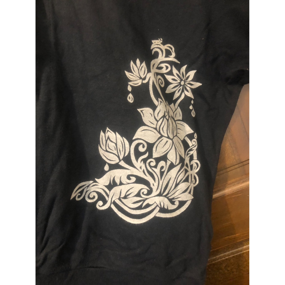 ♛ROSEMAYR♛廠商寄賣-Z3500異國風黑色V領印花上衣-細節圖3