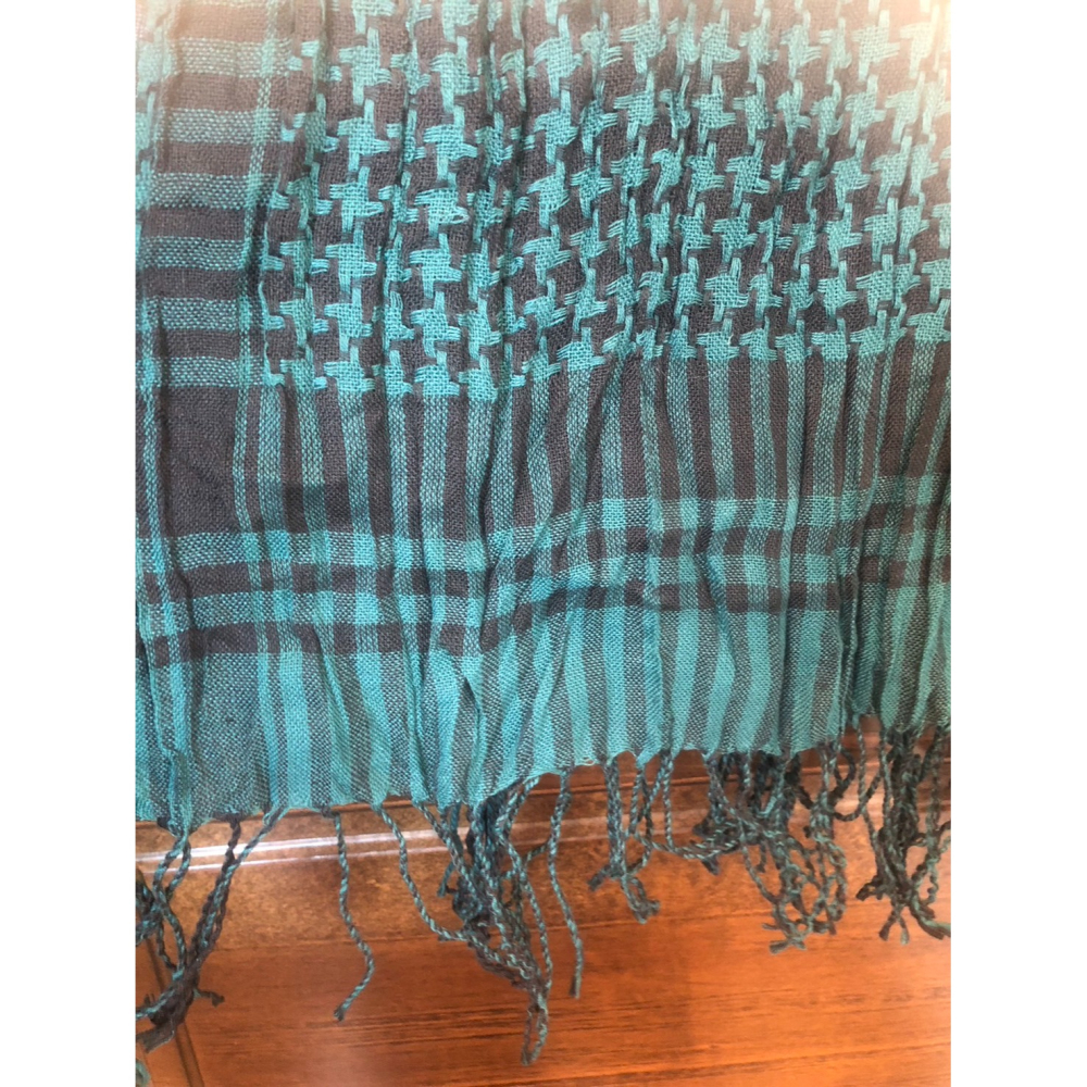 ♛ROSEMAYR♛廠商寄賣-Y2230綠色流蘇絲巾-細節圖2