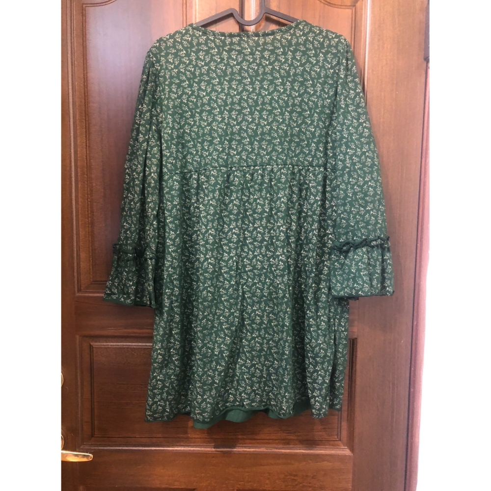 ♛ROSEMAYR♛廠商寄賣-Z2551異國風墨綠假兩件洋裝 展示品-細節圖2